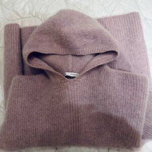 Zara Loose Thick Alpaca Jumper With Hood M